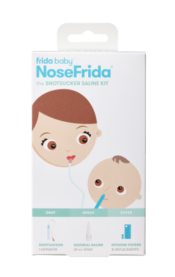 Frida Baby NoseFrida zestaw 3 w 1: aspirator + spray solankowy do nosa, 20ml + 10 filtrów higienicznych